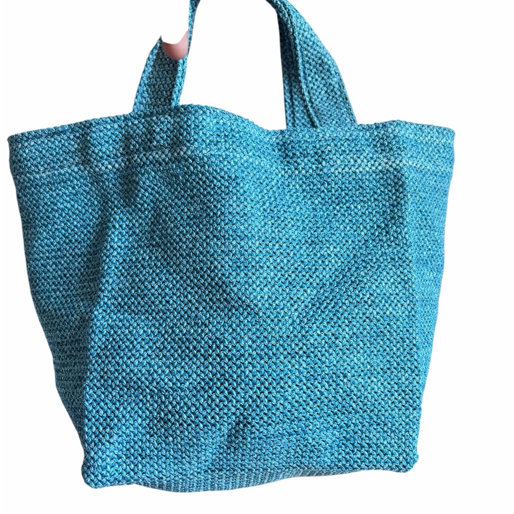 Prada Mini Raffia Tote Bag – Light Blue – GWP (Gift With Purchase) - Picture 8 of 12